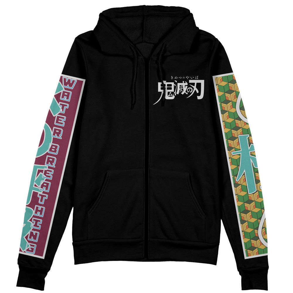 Morukai "Giyu Tomioka Water Pillar" Demon Slayer: Kimetsu no Yaiba Streetwear Zip Hoodie Jacket