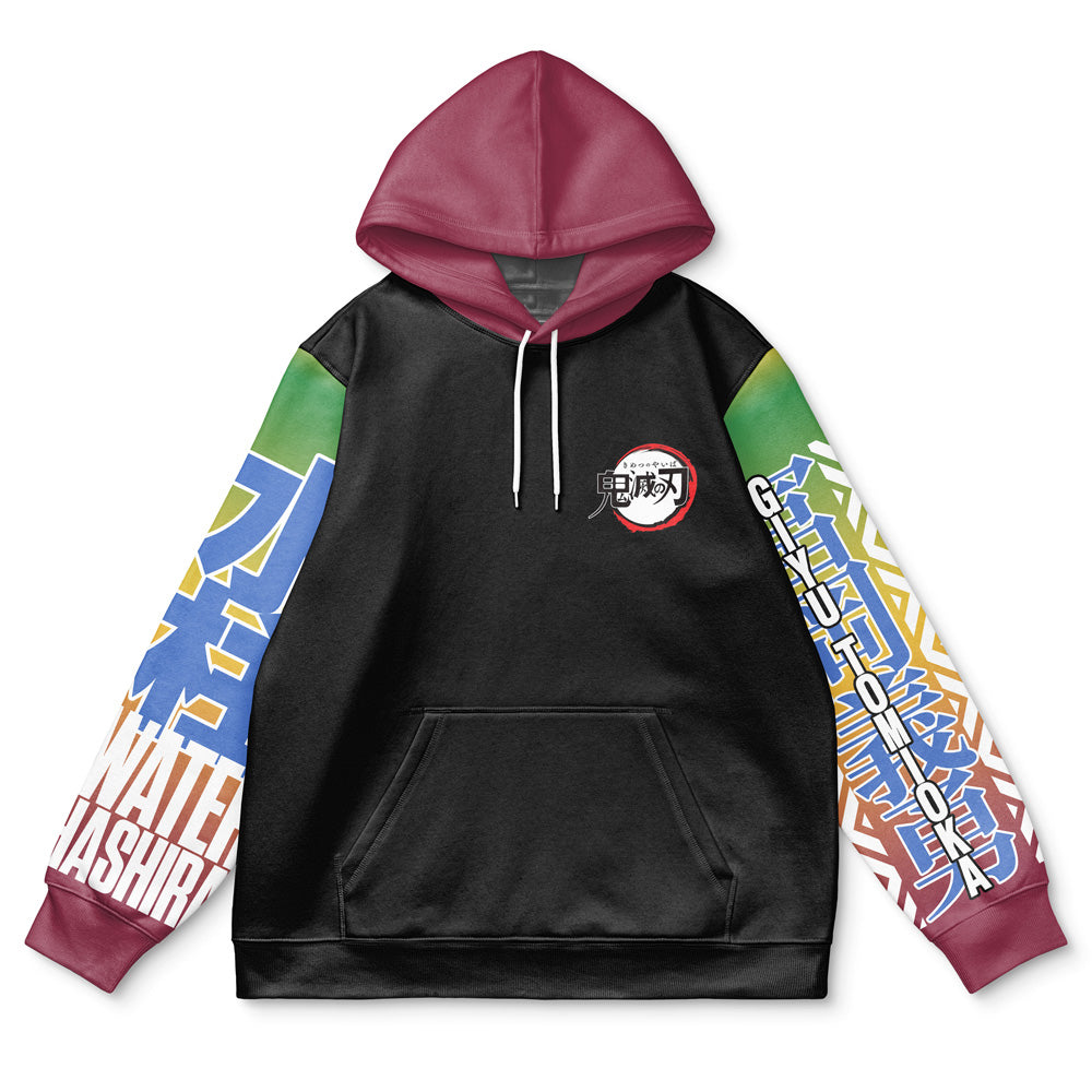 Morukai "Giyu Tomioka Water Breathing" Demon Slayer: Kimetsu no Yaiba Streetwear Hoodie