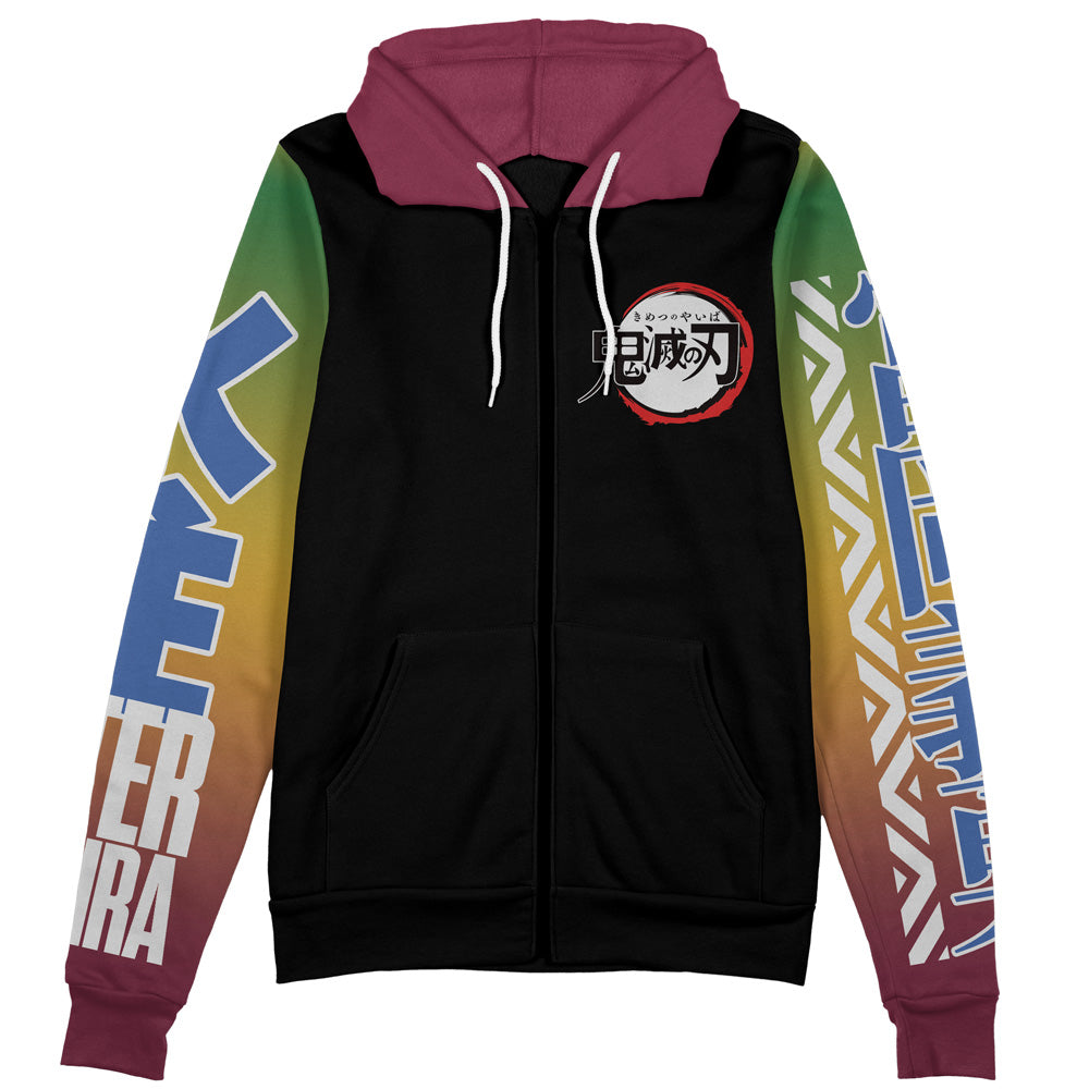 Morukai "Giyu Tomioka Water Breathing" Demon Slayer: Kimetsu no Yaiba Streetwear Zip Hoodie Jacket