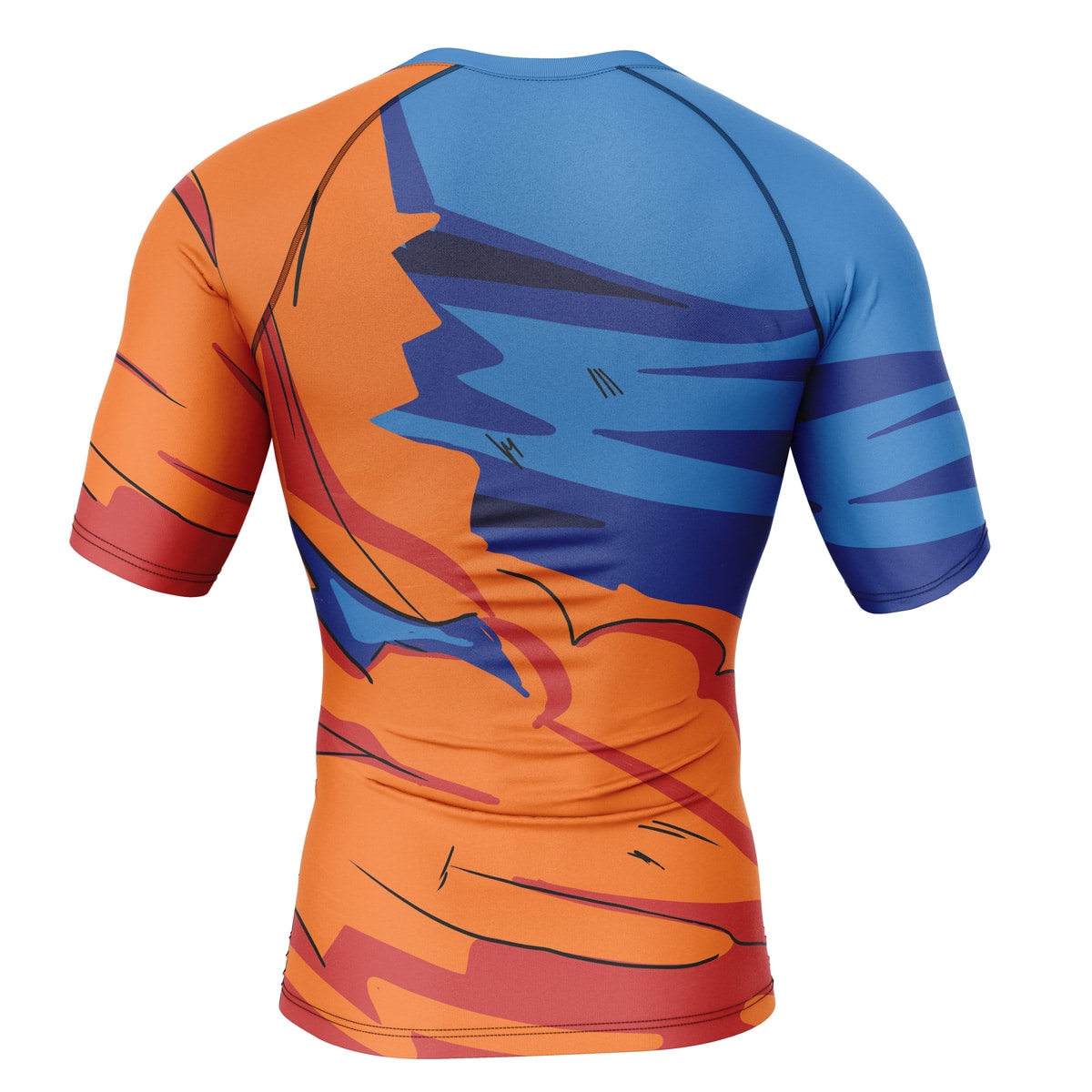 Morukai "Goku Torn Gi Dragon Ball Short Sleeve Rash Guard Compression Shirt