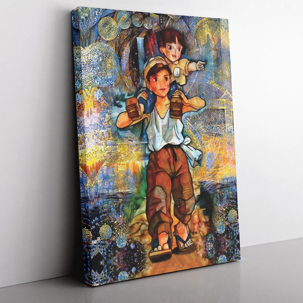 Morukai "Grave of the Fireflies Studio Ghibli Canvas Print Wall Art