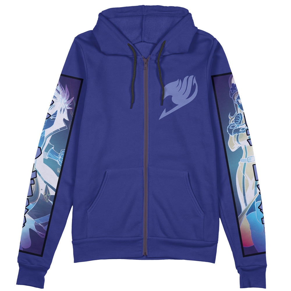 Morukai "Gruvia Fairy Tail Streetwear Zip Hoodie Jacket