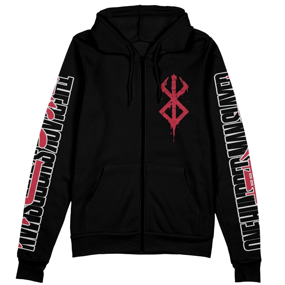 Morukai "Guts Black Swordsman" Berserk Streetwear Zip Hoodie Jacket