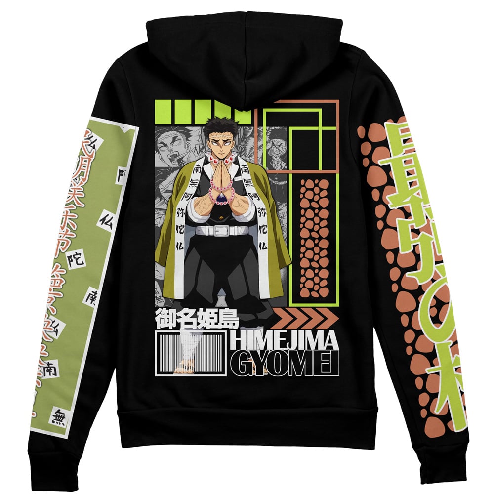 Morukai "Gyomei Himejima Demon Slayer Streetwear Zip Hoodie Jacket