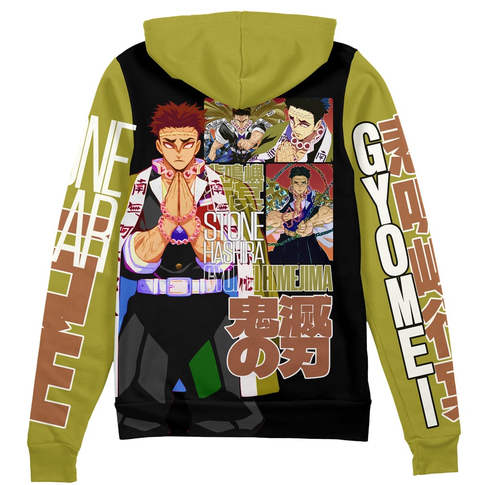 Morukai "Gyomei Himejima V2 Demon Slayer Streetwear Zip Hoodie Jacket