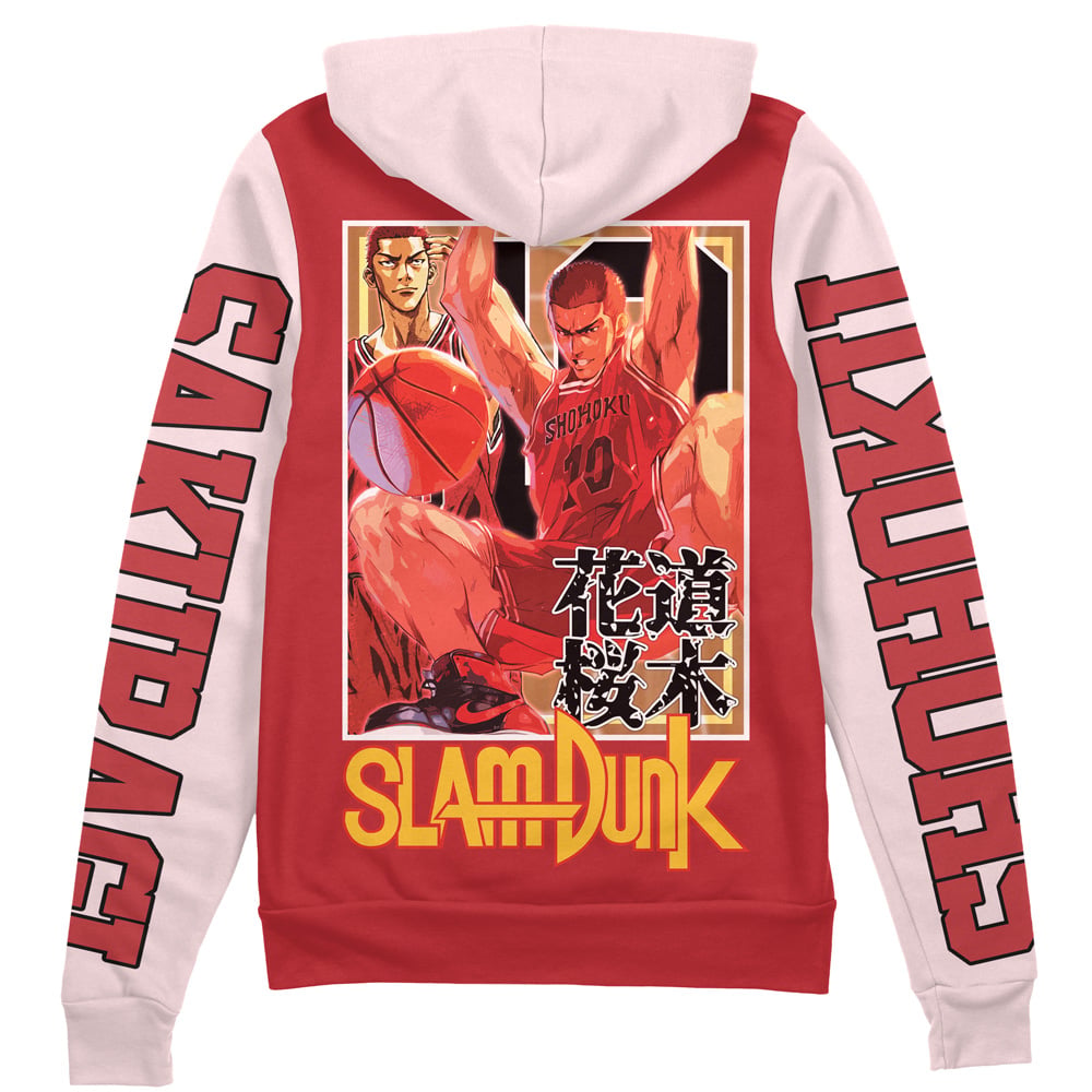Morukai "Hanamichi Sakuragi Slam Dunk Streetwear Zip Hoodie Jacket