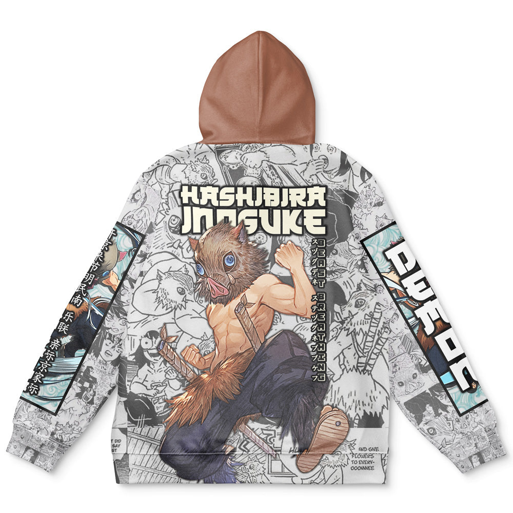 Morukai "Hashibira Inosuke Manga Collage Demon Slayer Streetwear Hoodie