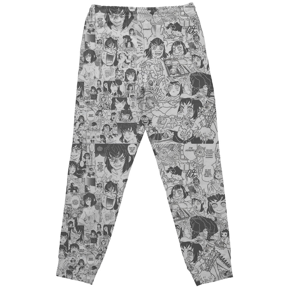 Morukai "Hashibira Inosuke Manga Collage Demon Slayer Streetwear Sweatpants