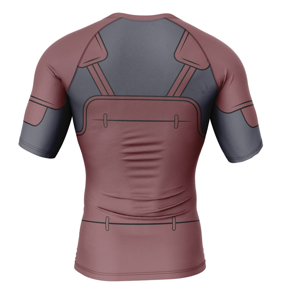 Morukai "Hashirama Senju Naruto Short Sleeve Rash Guard Compression Shirt