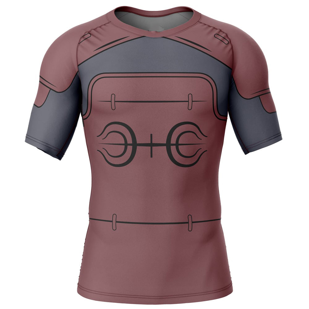 Morukai "Hashirama Senju Naruto Short Sleeve Rash Guard Compression Shirt
