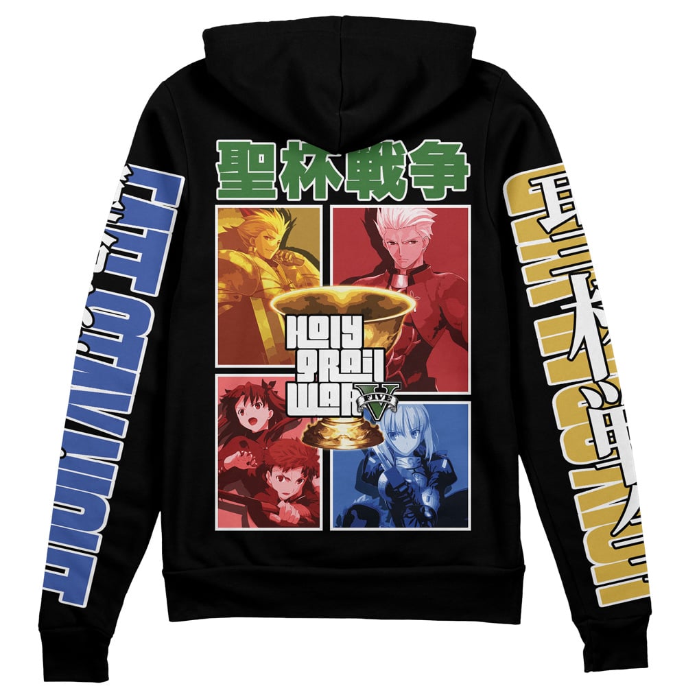 Morukai "Holy Grail War Fate Stay Night Unlimited Blade Works Streetwear Zip Hoodie Jacket