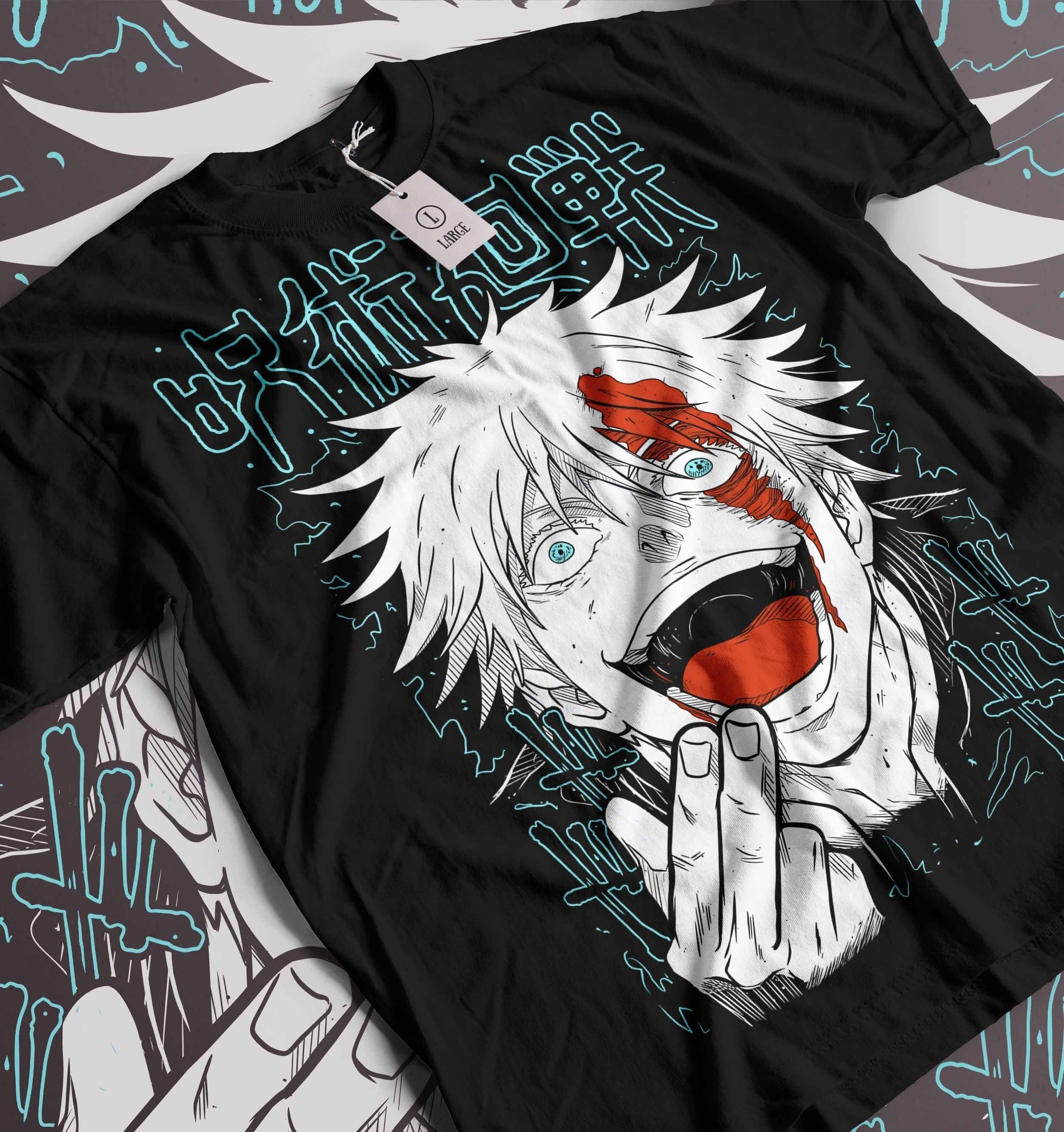 Morukai "Satoru Gojo Psychopath" Jujutsu Kaisen Unisex T-Shirt