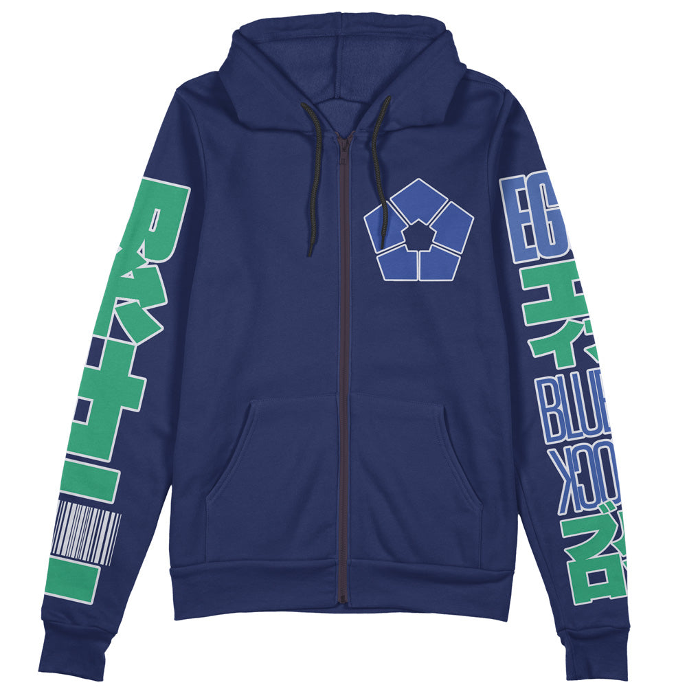 Morukai "Yoichi Isagi" Blue Lock Streetwear Zip Hoodie Jacket