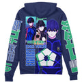 Morukai "Yoichi Isagi" Blue Lock Streetwear Zip Hoodie Jacket