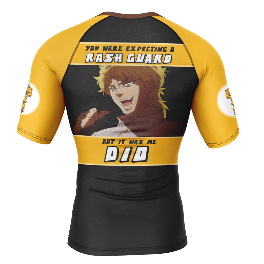 Morukai "It Was Me Dio" Jojo's Bizarre Adventure Short Sleeve Rash Guard Compression Shirt