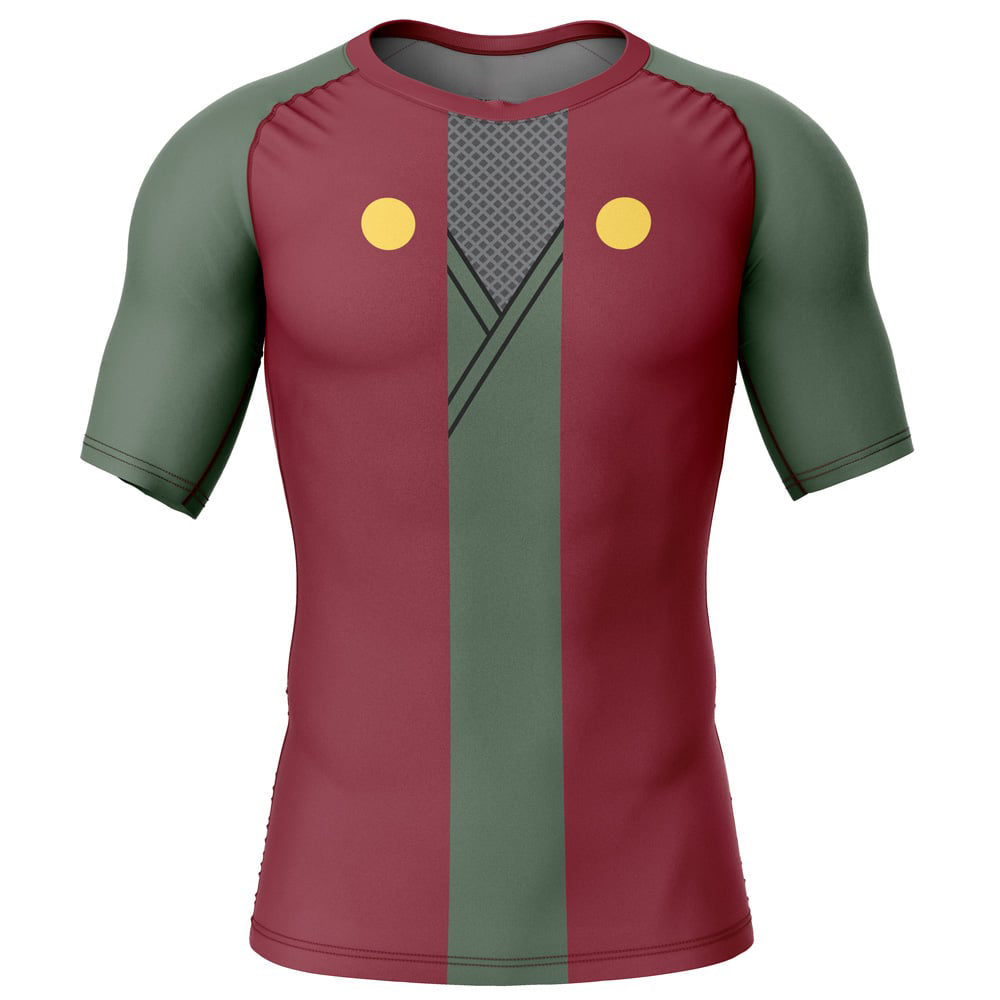 Morukai "Jiraiya Uniform" Naruto Short Sleeve Rash Guard Compression Shirt
