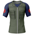 Morukai "Kakashi Military Uniform Naruto Short Sleeve Rash Guard Compression Shirt