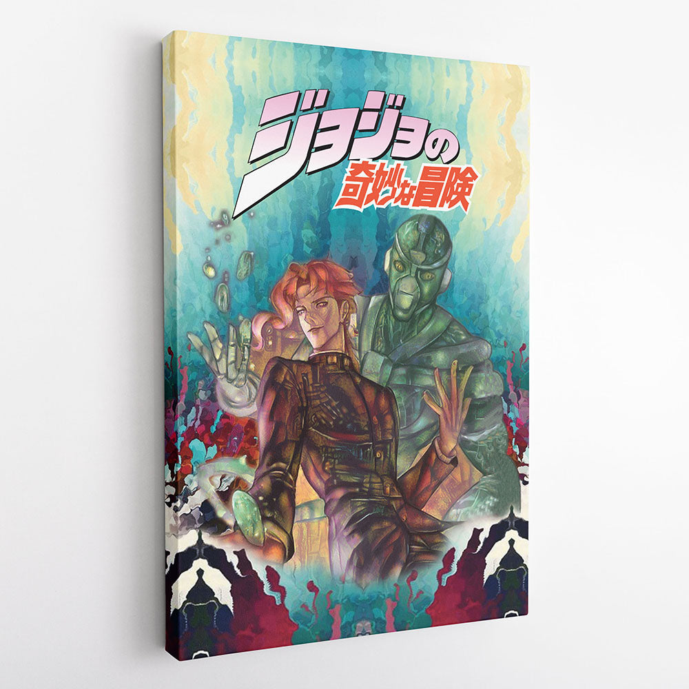 Morukai "Kakyoin Hierophant Green Jojo's Bizarre Adventure Canvas Print Wall Art