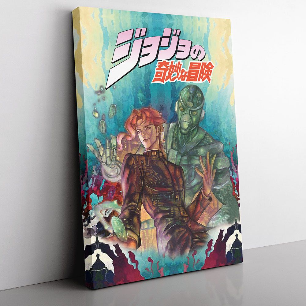 Morukai "Kakyoin Hierophant Green Jojo's Bizarre Adventure Canvas Print Wall Art