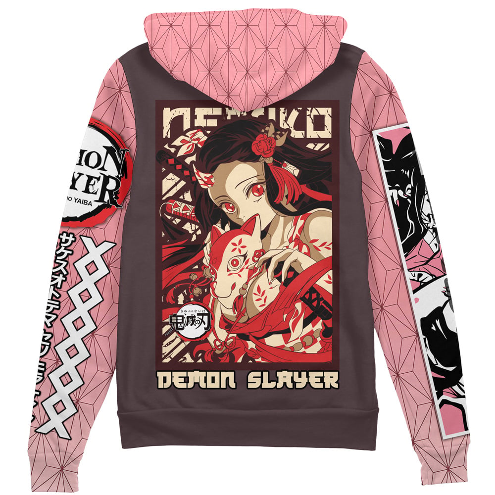 Morukai "Nezuko Kamado" Demon Slayer: Kimetsu no Yaiba Streetwear Zip Hoodie Jacket