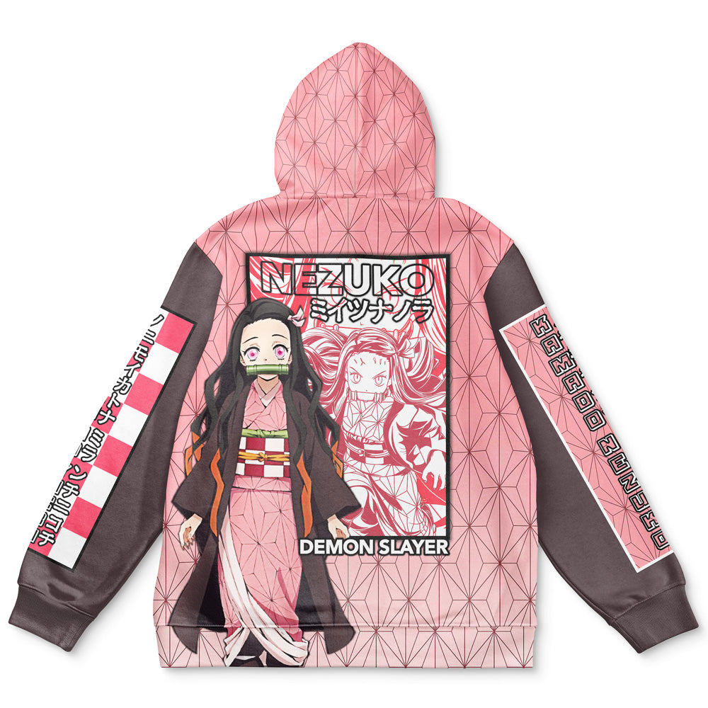 Morukai "Nezuko Kamado Haori" Demon Slayer: Kimetsu no Yaiba Streetwear Hoodie
