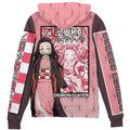 Morukai "Nezuko Kamado Haori" Demon Slayer: Kimetsu no Yaiba Streetwear Zip Hoodie Jacket