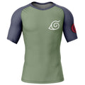 Morukai "Konohagakure Jounin Uniform Naruto Short Sleeve Rash Guard Compression Shirt