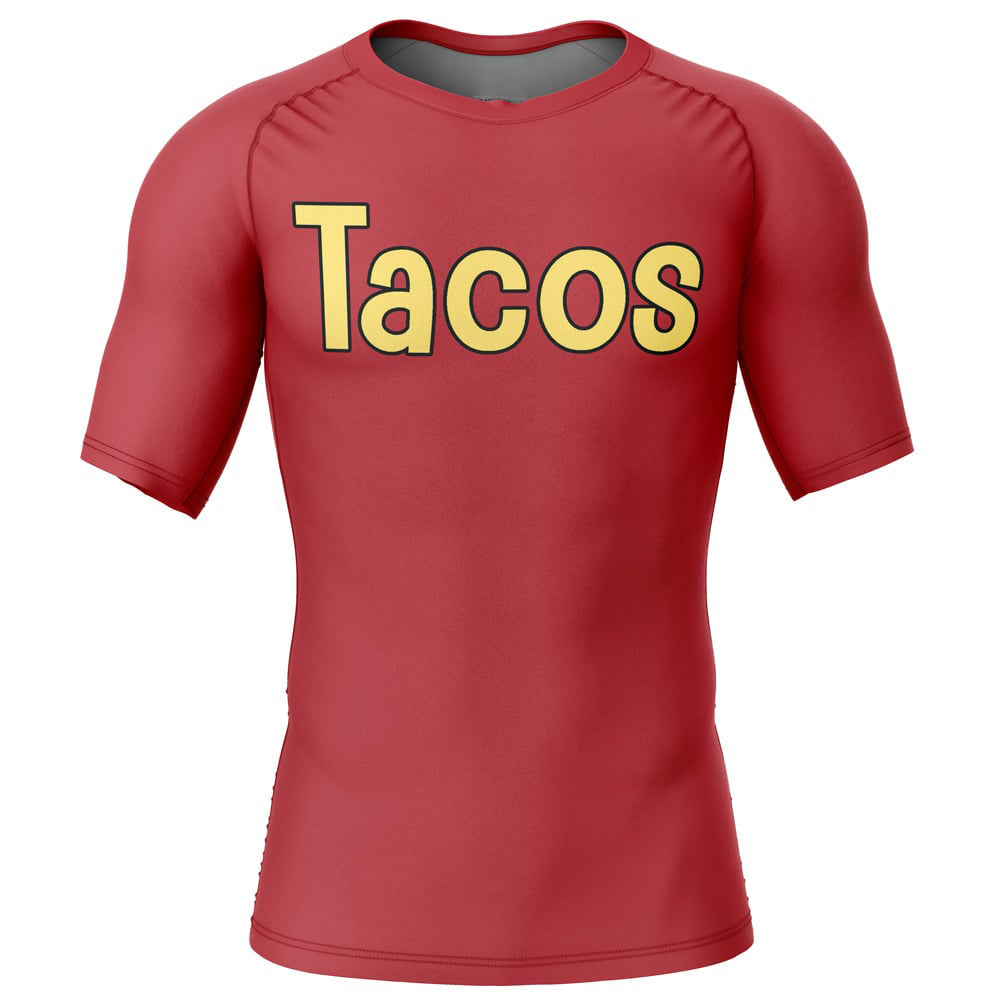 Morukai "Krillin Tacos Dragon Ball Z Short Sleeve Rash Guard Compression Shirt