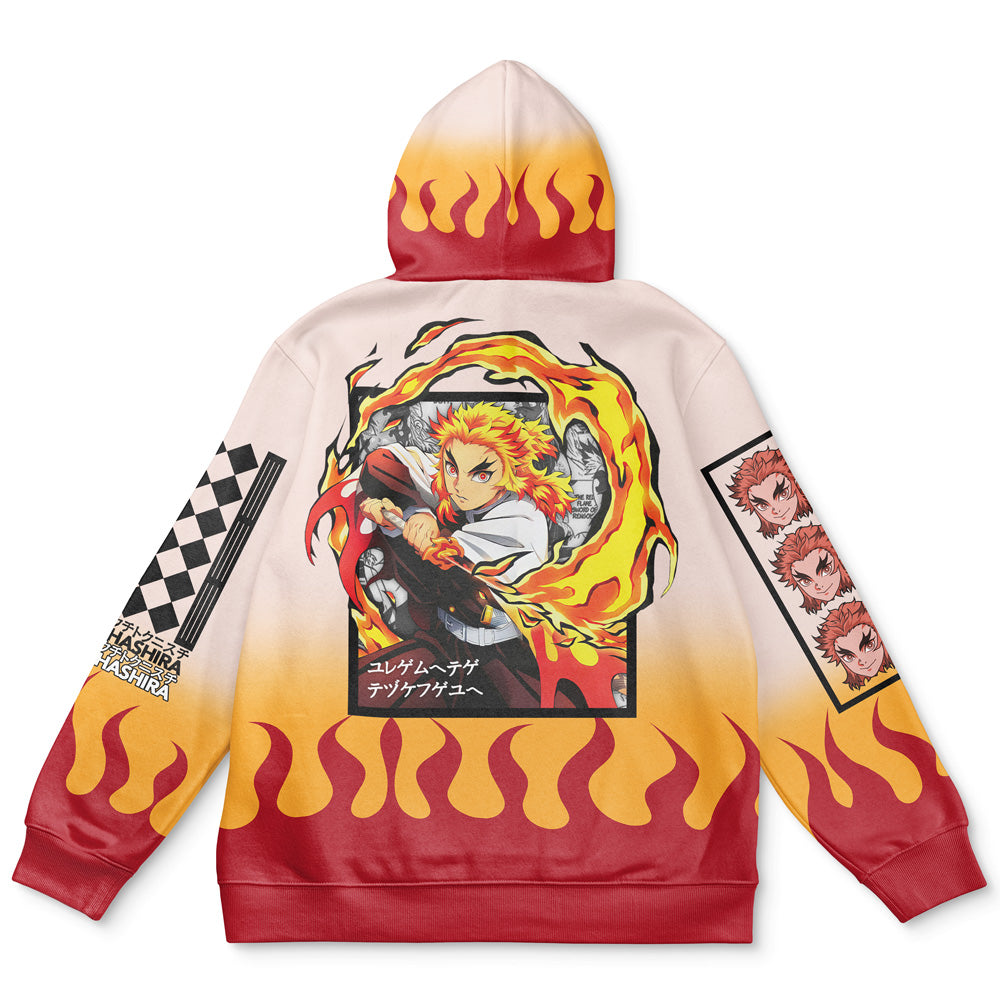 Morukai "Kyojuro Rengoku Haori" Demon Slayer: Kimetsu no Yaiba Streetwear Hoodie