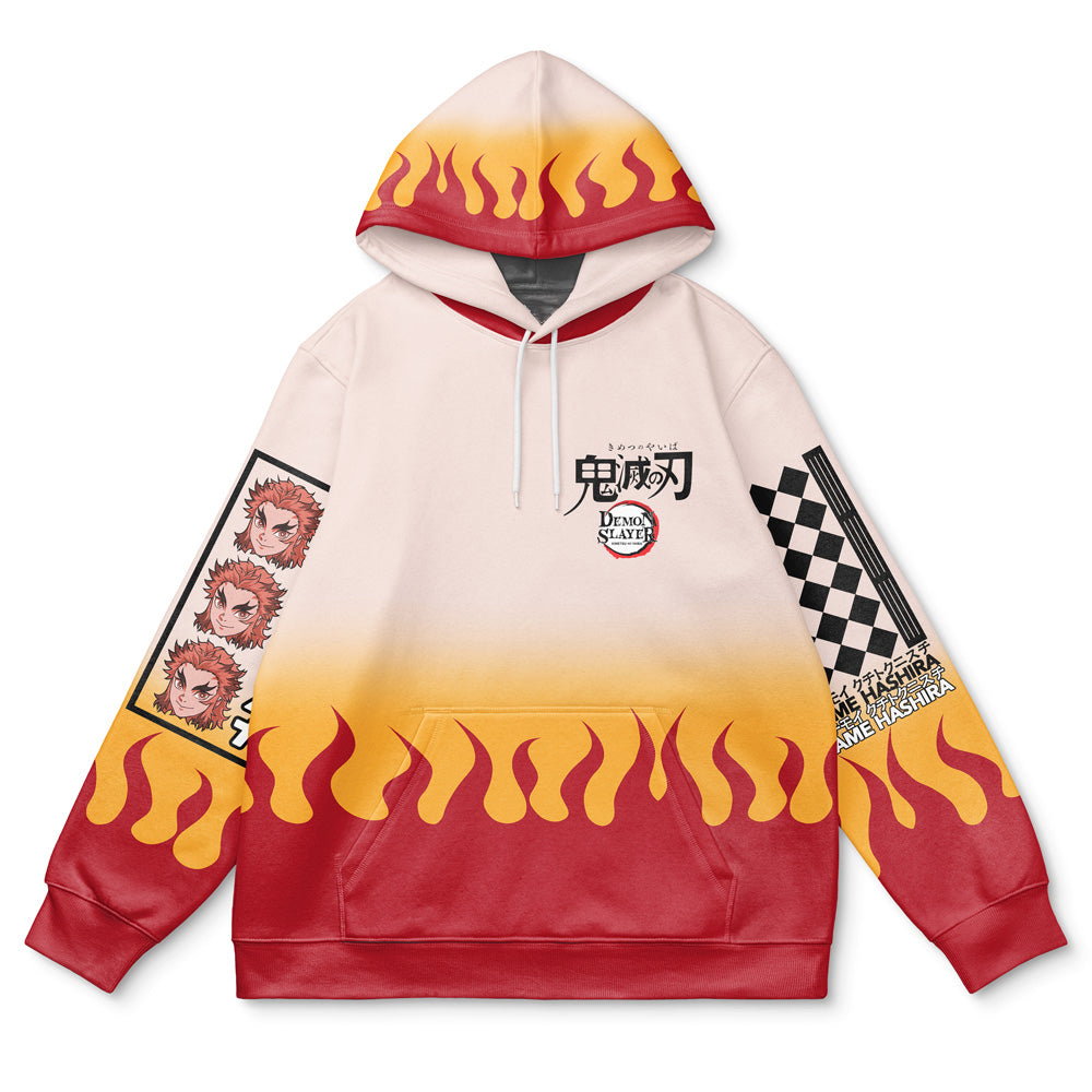 Morukai "Kyojuro Rengoku Haori" Demon Slayer: Kimetsu no Yaiba Streetwear Hoodie