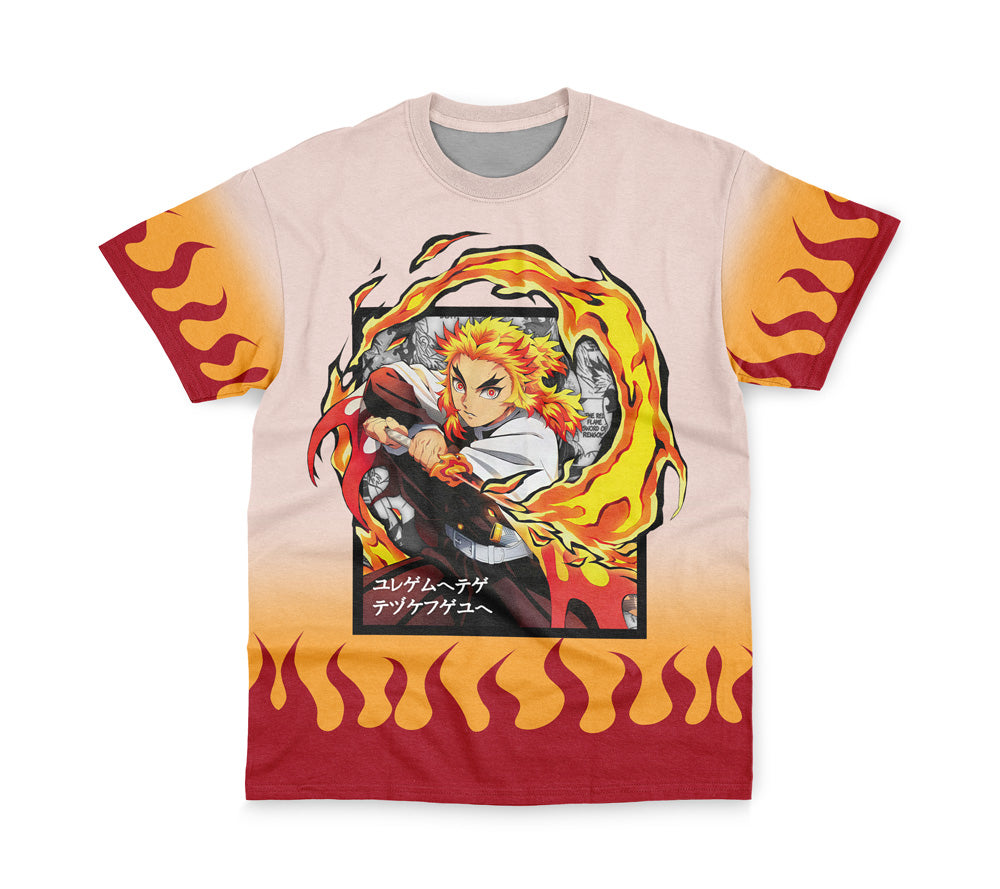 Morukai "Kyojuro Rengoku Haori" Demon Slayer: Kimetsu no Yaiba Streetwear T-Shirt