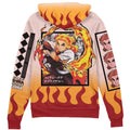 Morukai "Kyojuro Rengoku Haori" Demon Slayer: Kimetsu no Yaiba Streetwear Zip Hoodie Jacket