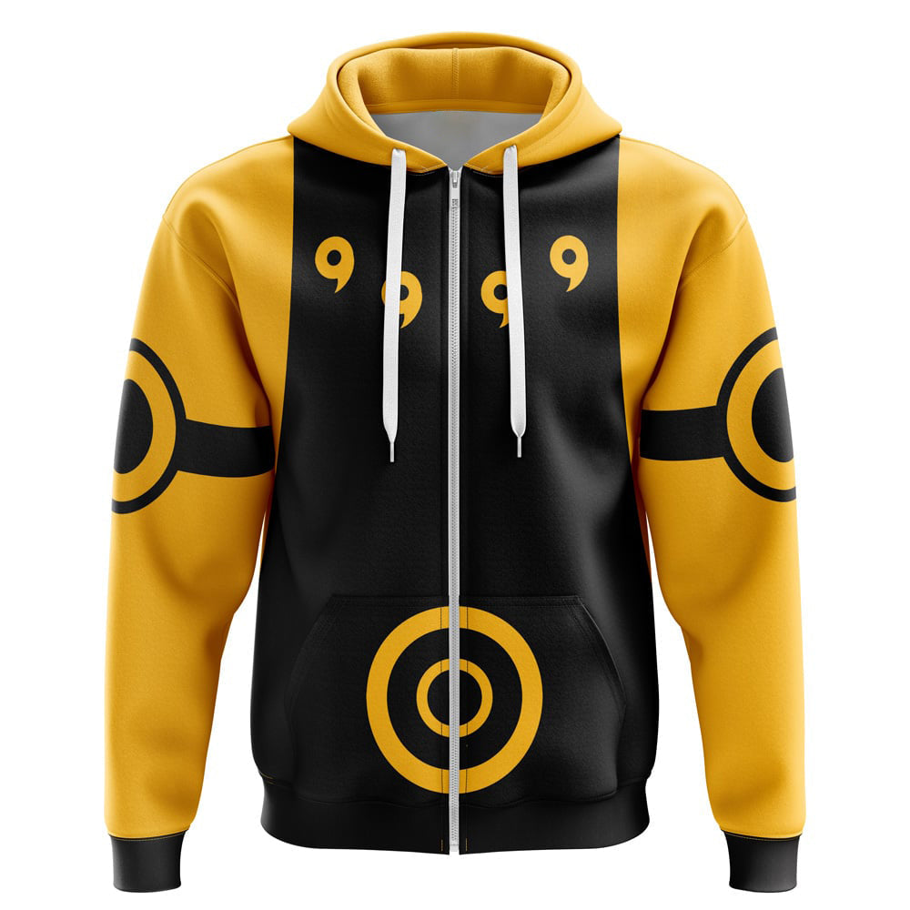 Morukai "Kyuubi Mode Naruto Streetwear Zip Hoodie Jacket