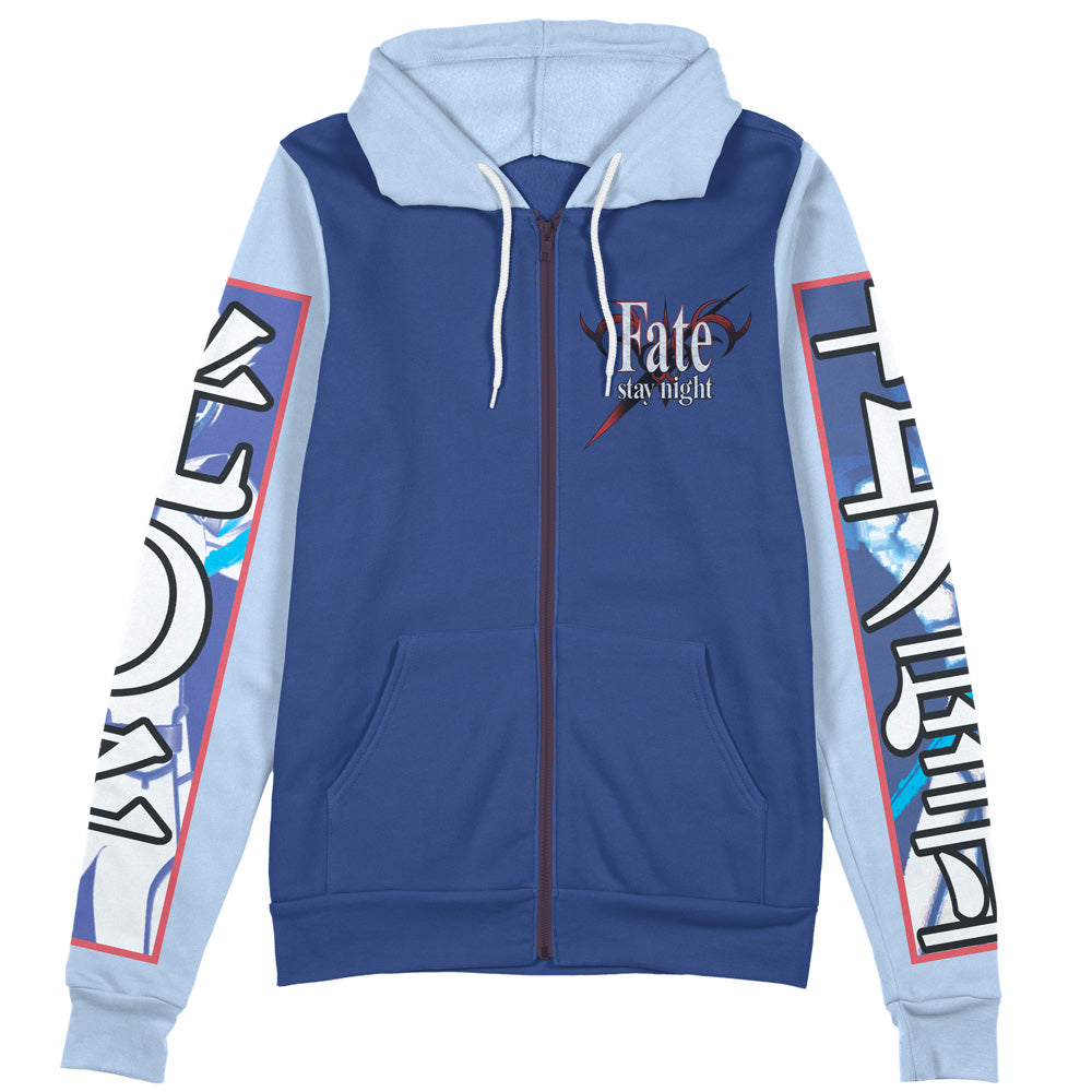 Morukai "Lancer Fate Stay Night Unlimited Blade Works Streetwear Zip Hoodie Jacket
