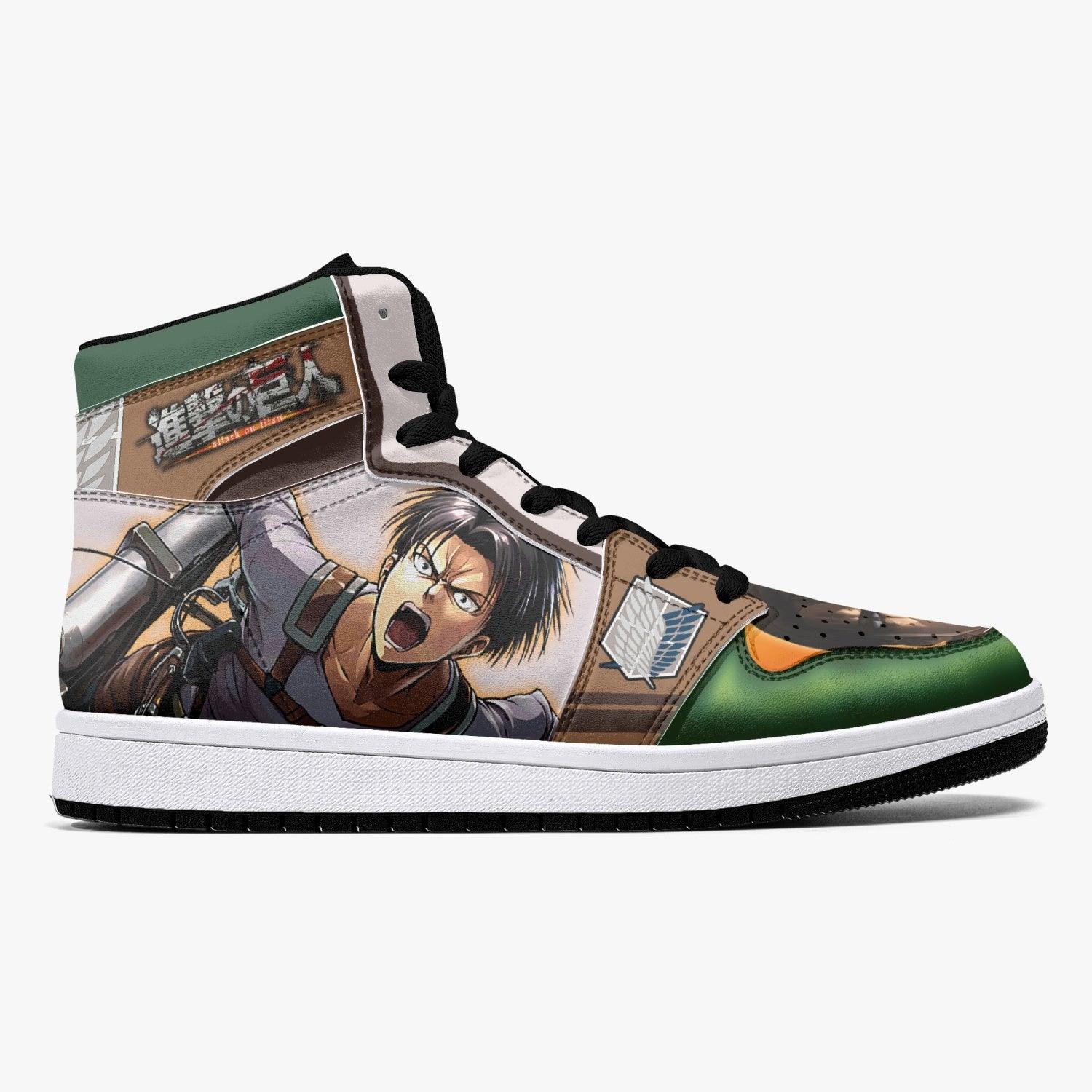 Morukai "Levi Ackerman Shingeki no Kyojin Mid 1 Basketball Shoes