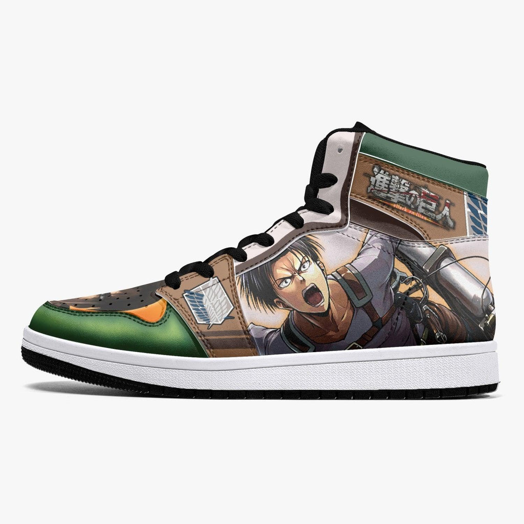 Morukai "Levi Ackerman Shingeki no Kyojin Mid 1 Basketball Shoes