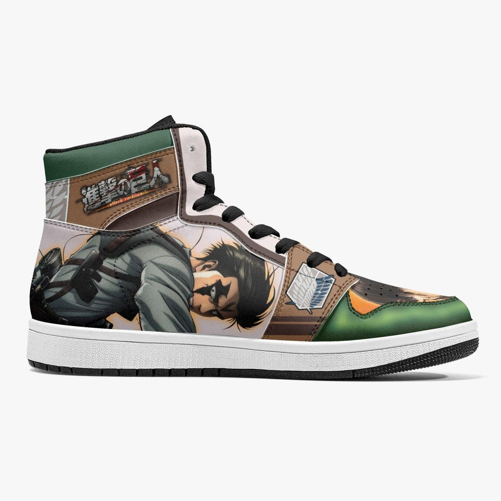 Morukai "Levi Ackerman Shingeki no Kyojin Mid 1 Basketball Shoes