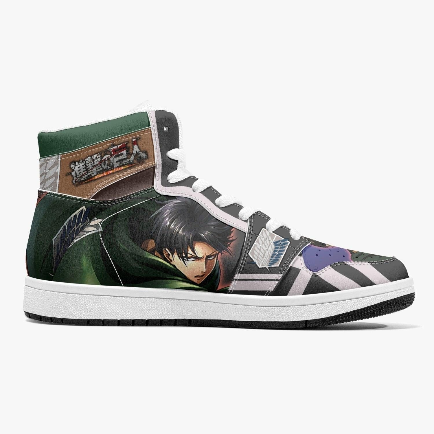 Morukai "Levi Ackerman Timeskip Shingeki no Kyojin Mid 1 Basketball Shoes