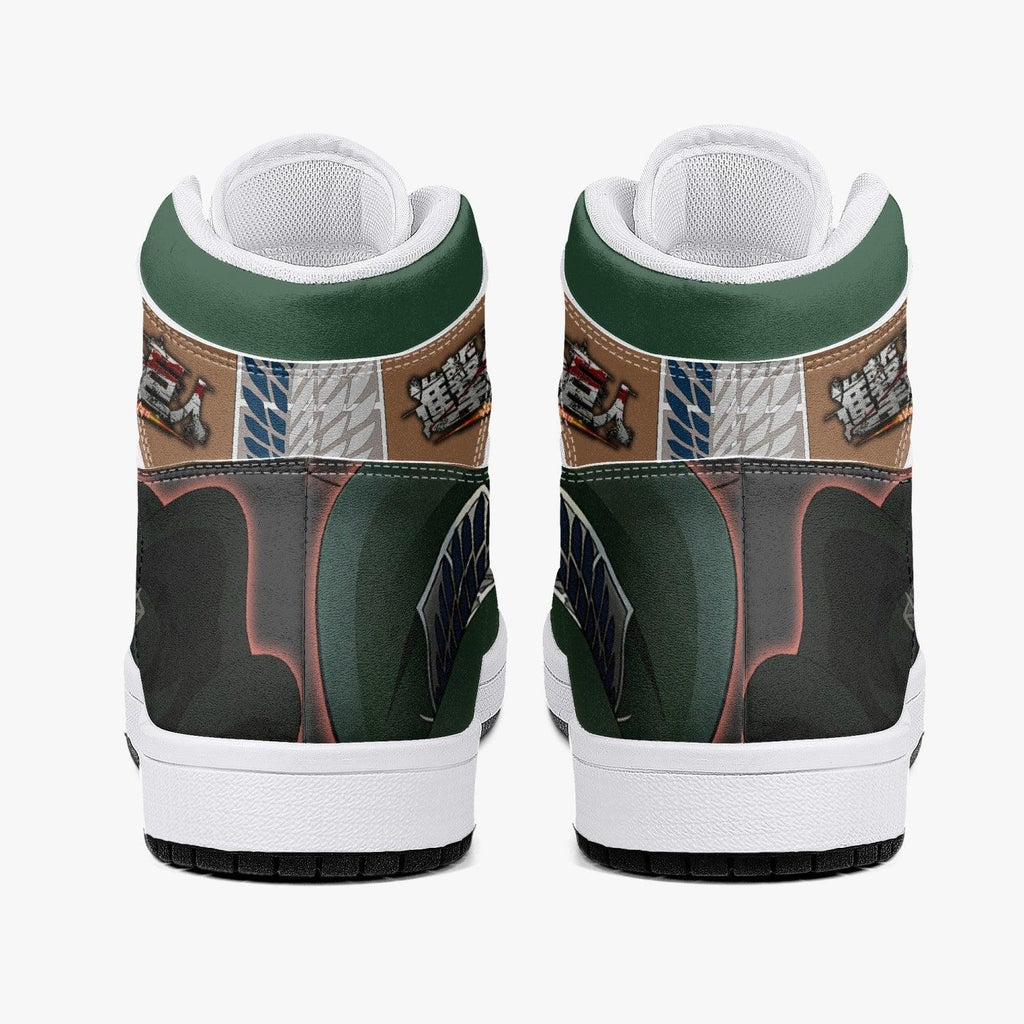 Morukai "Levi Ackerman Timeskip Shingeki no Kyojin Mid 1 Basketball Shoes