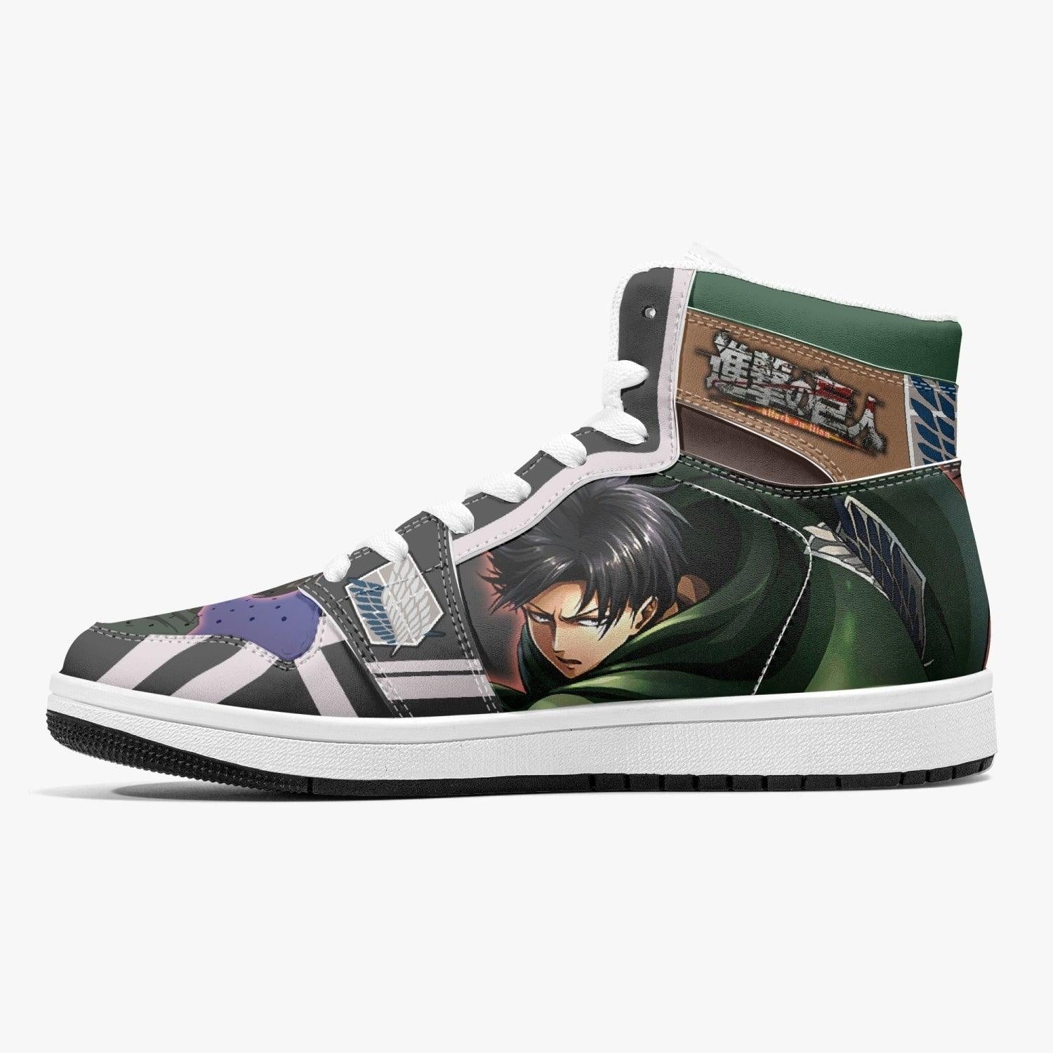 Morukai "Levi Ackerman Timeskip Shingeki no Kyojin Mid 1 Basketball Shoes
