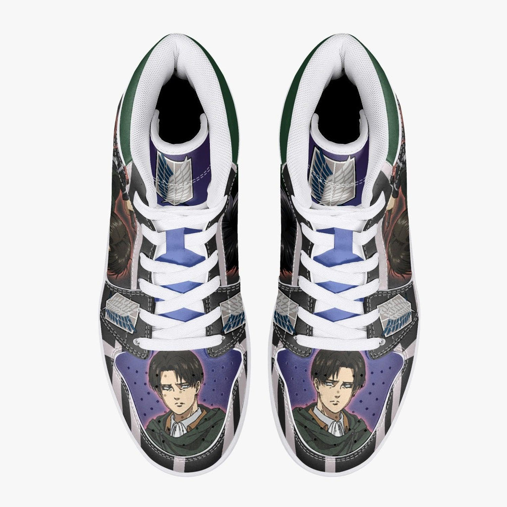 Morukai "Levi Ackerman Timeskip Shingeki no Kyojin Mid 1 Basketball Shoes