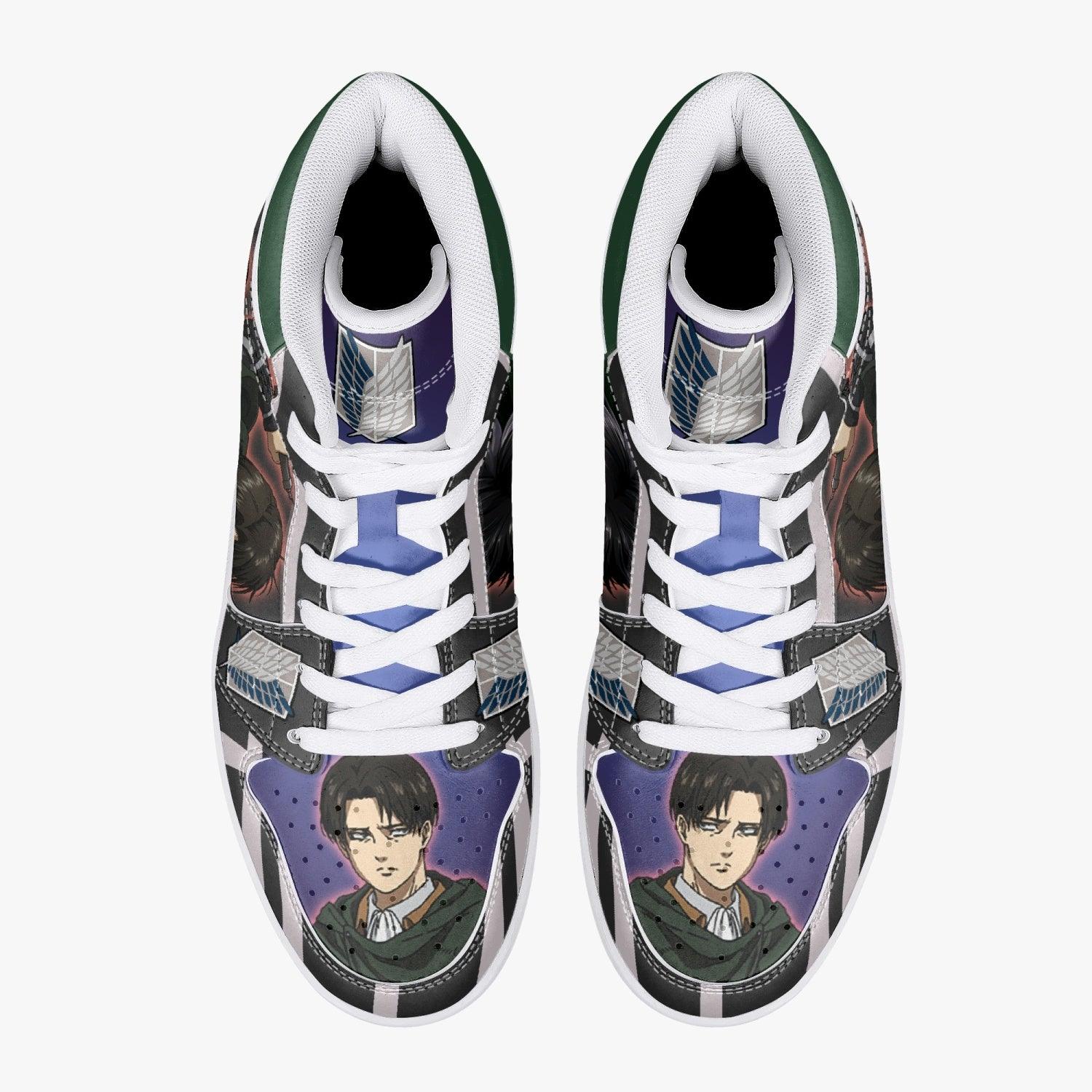 Morukai "Levi Ackerman Timeskip Shingeki no Kyojin Mid 1 Basketball Shoes