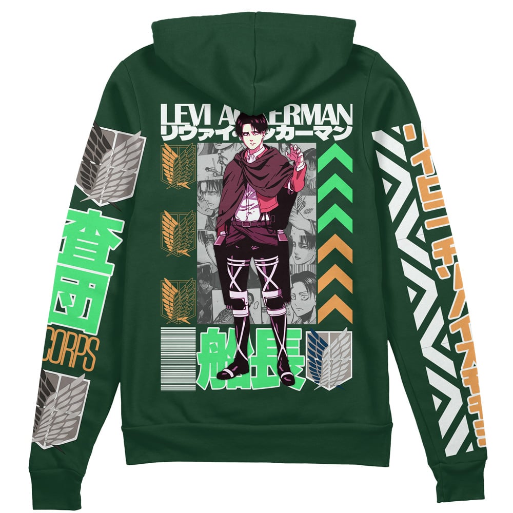 Morukai "Levi Ackerman V2 Attack on Titan Streetwear Zip Hoodie Jacket