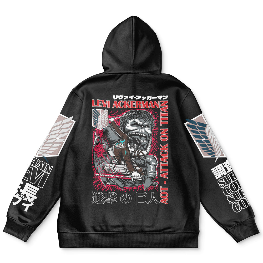 Morukai "Levi Ackerman x Beast Titan Attack on Titan Streetwear Hoodie