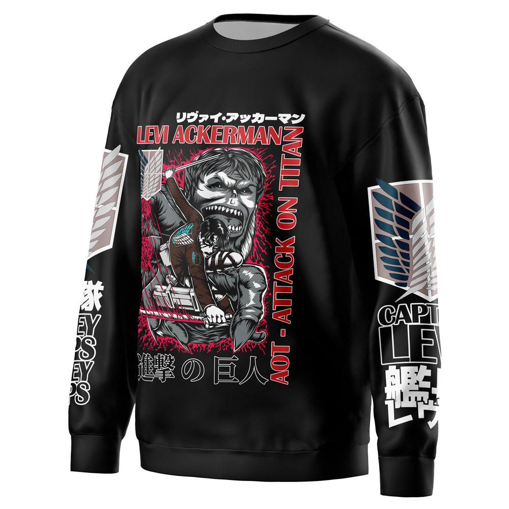 Morukai "Levi Ackerman x Beast Titan Attack on Titan Streetwear Sweatshirt