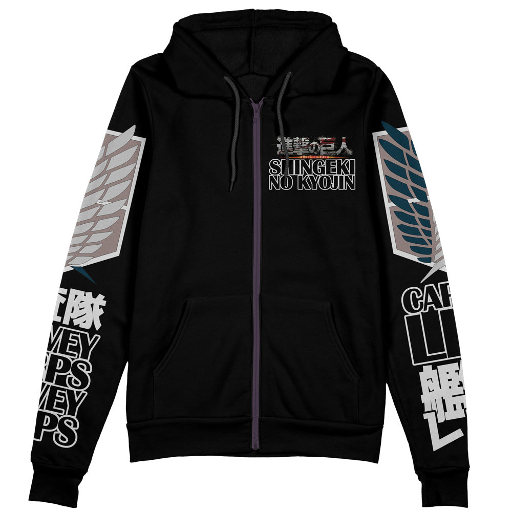 Morukai "Levi Ackerman x Beast Titan Attack on Titan Streetwear Zip Hoodie Jacket