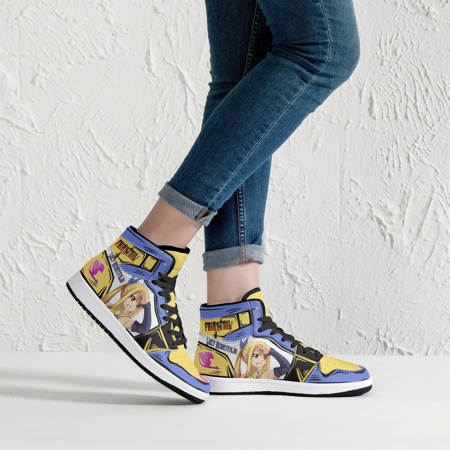 Morukai "Lucy Heartfilia Fairy Tail Mid 1 Basketball Shoes