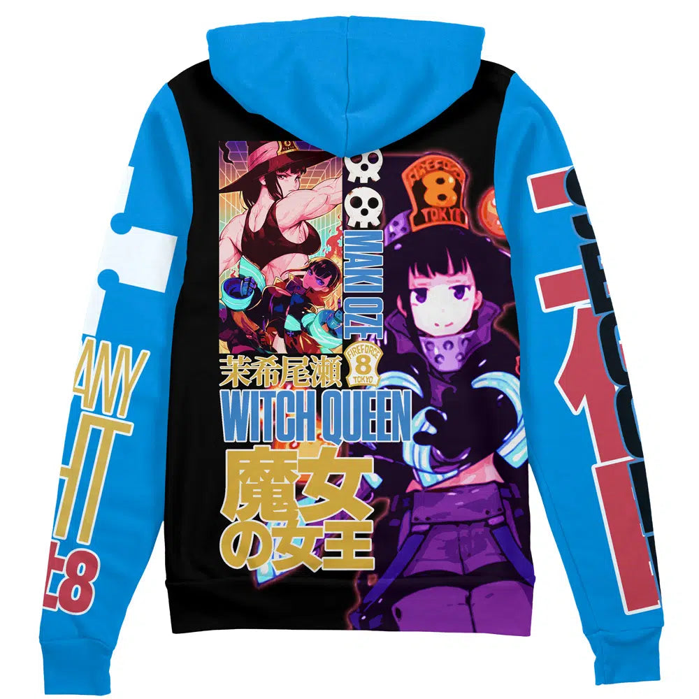 Morukai "Maki Oze Fire Force Streetwear Zip Hoodie Jacket