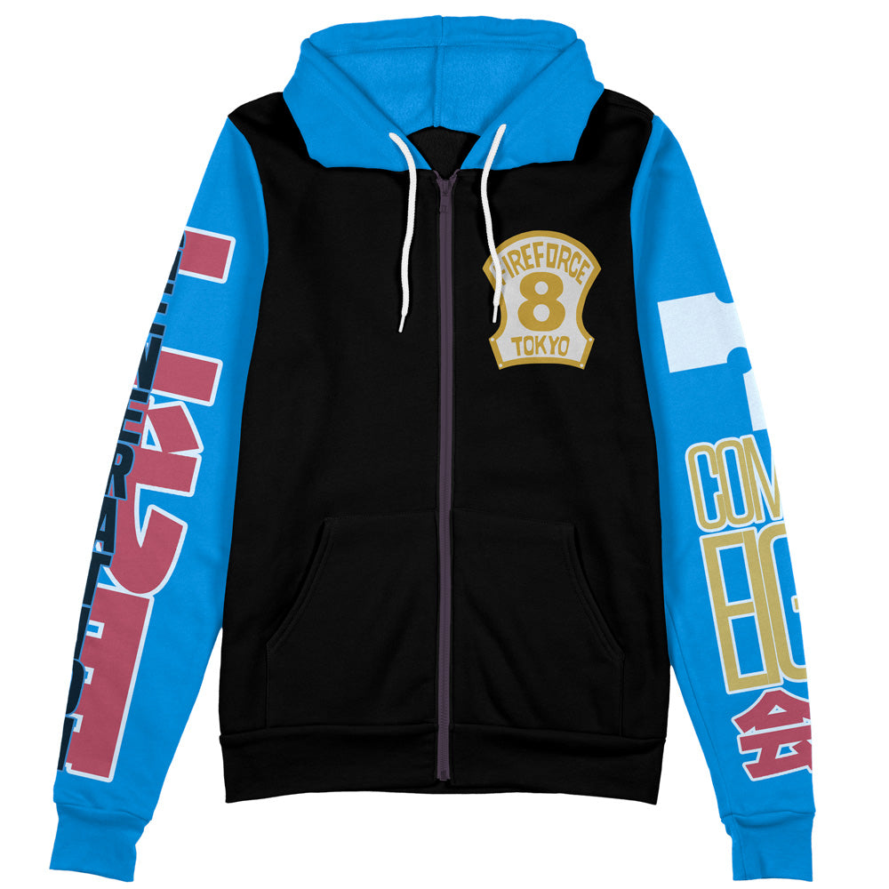 Morukai "Maki Oze Fire Force Streetwear Zip Hoodie Jacket