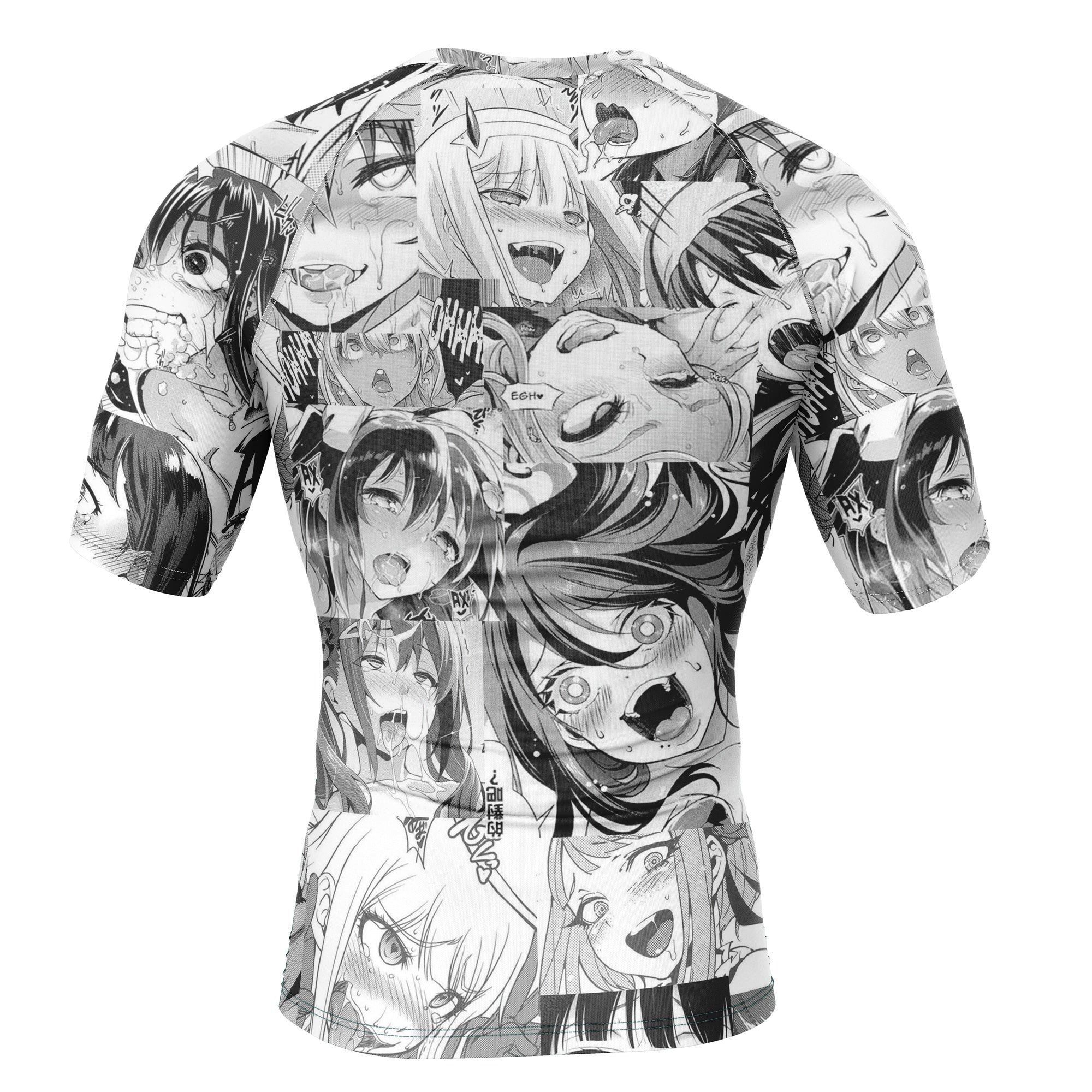 Morukai "Ahegao Collection" Original Short Sleeve Rash Guard Compression Shirt